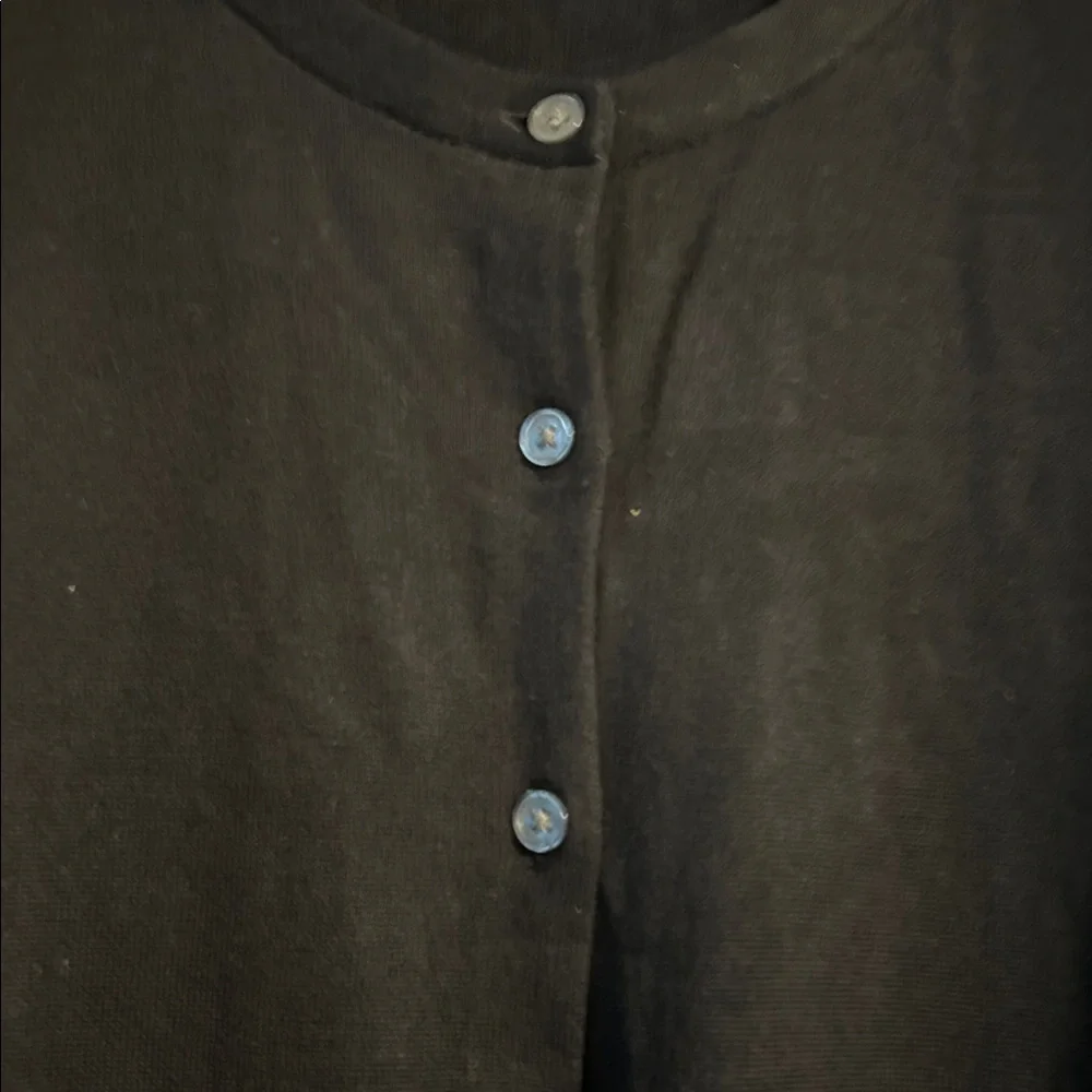 Lands' End Black Button-Up sweater - Picture 3 of 3